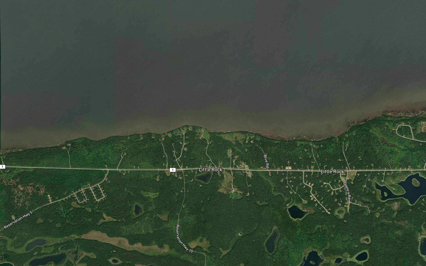 Satellite map of the Little Rock Creek