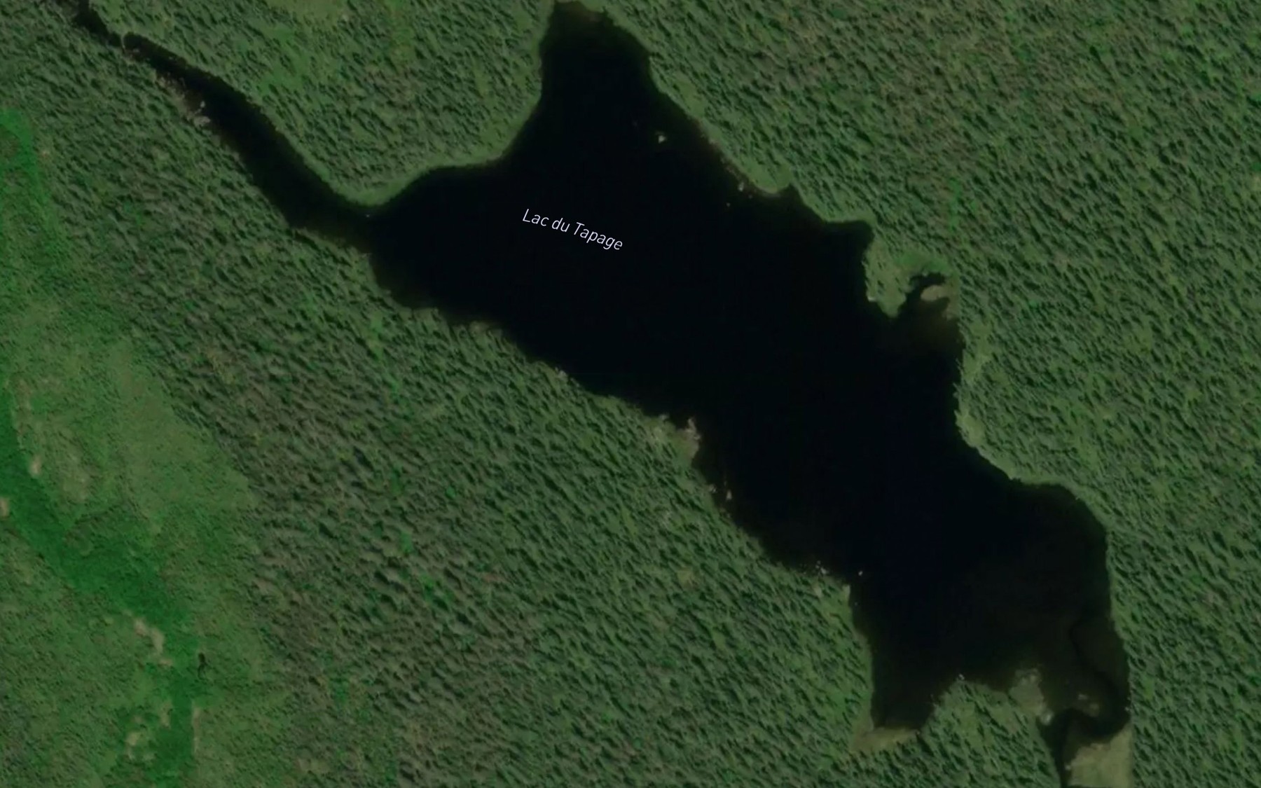 Satellite map of the Lac du Tapage