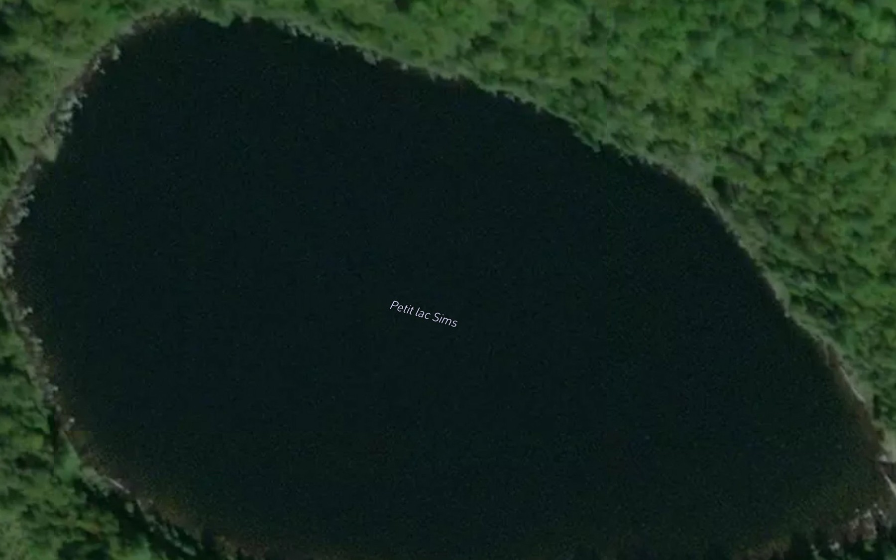 Satellite map of the Petit lac Sims