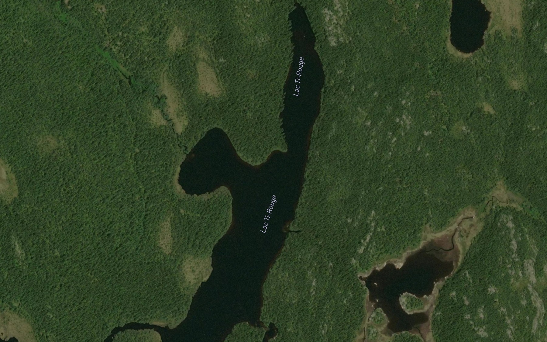 Satellite map of the Lac Ti-Rouge