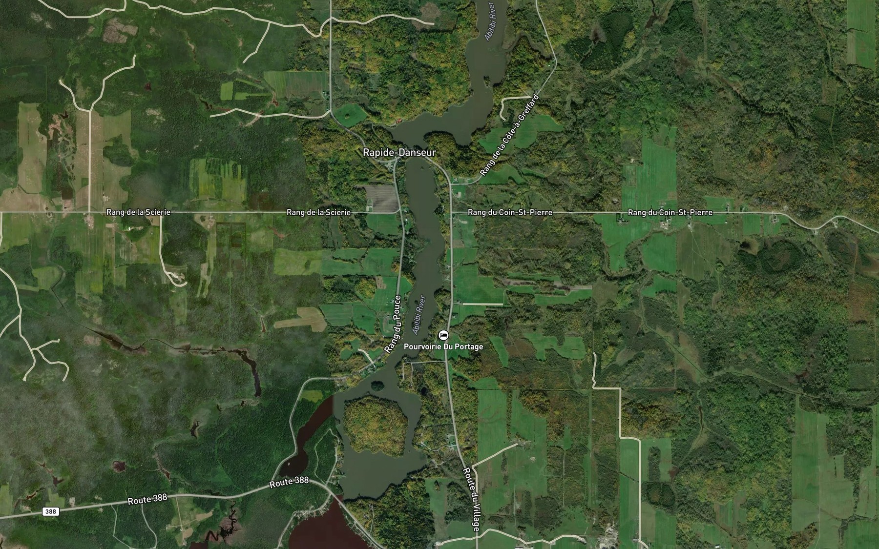 Satellite map of the Cours d'eau Nadeau