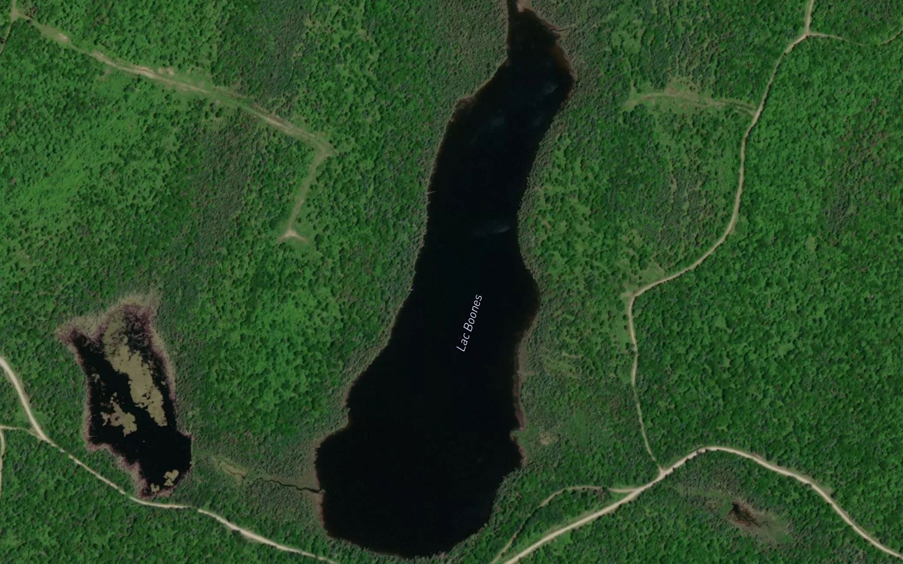 Satellite map of the Lac Boones