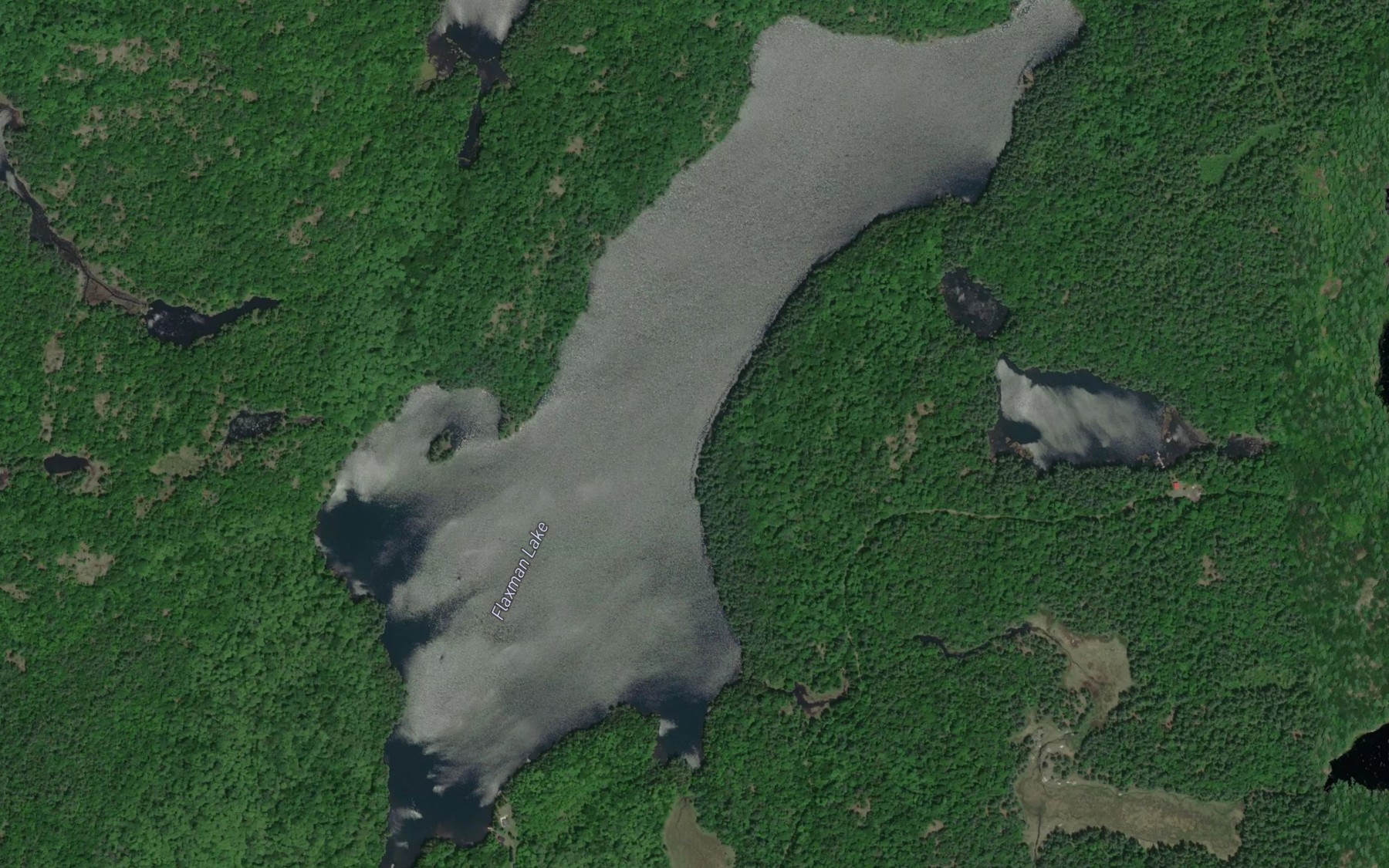 Satellite map of the Flaxman Lake