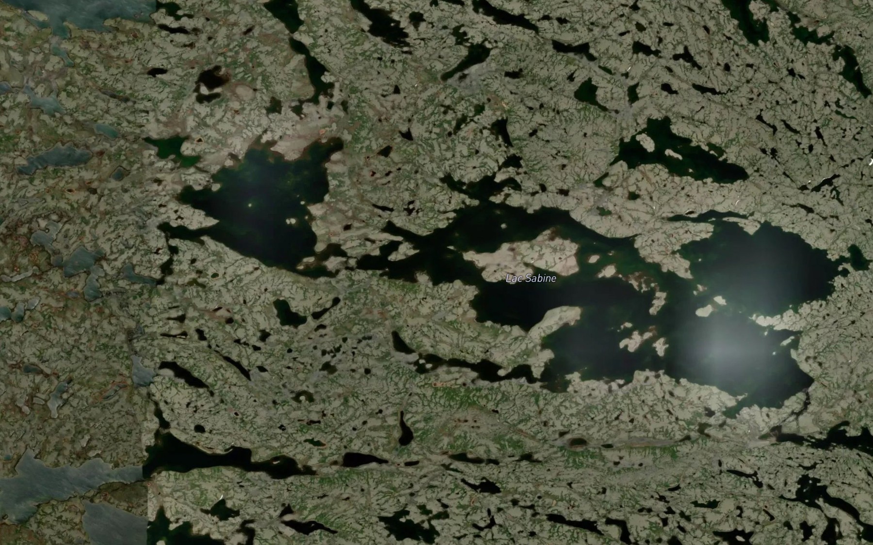 Satellite map of the Lac Sabine