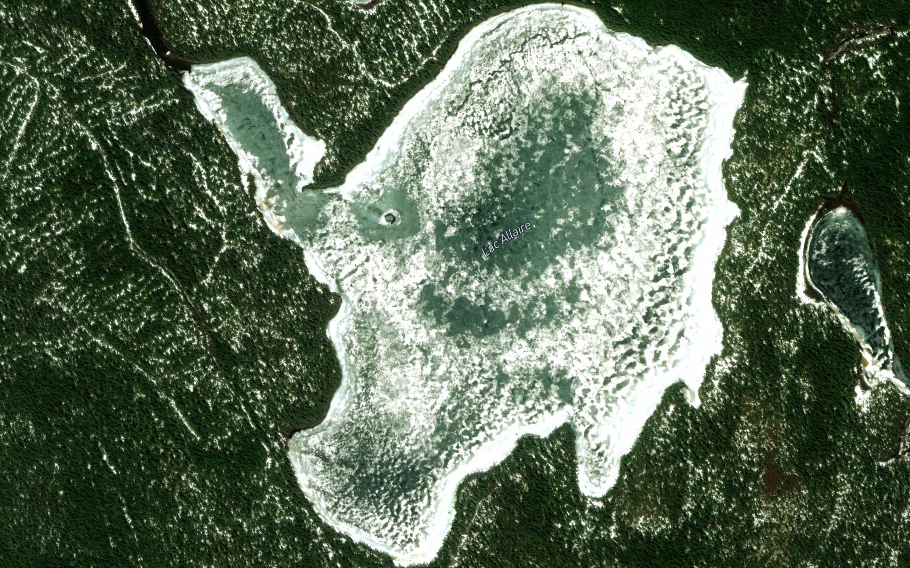 Satellite map of the Lac Allaire