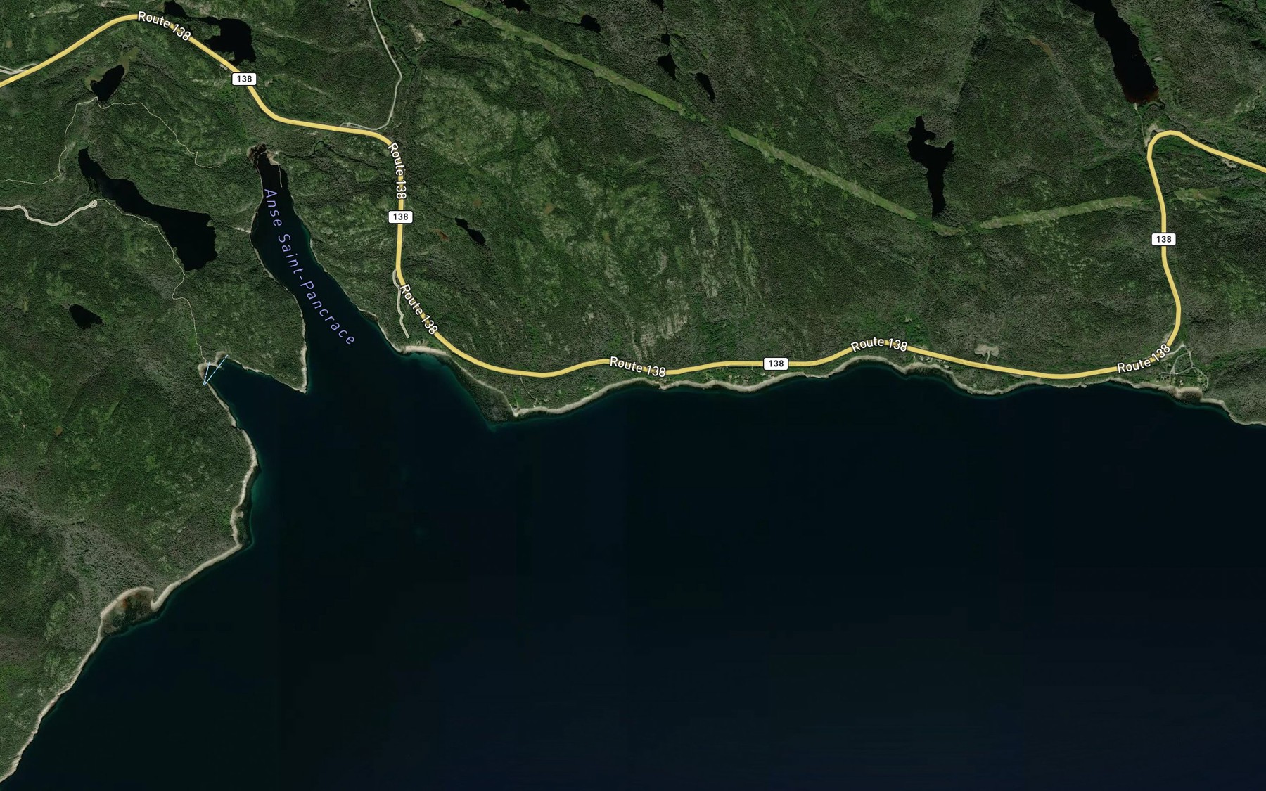 Satellite map of the Anse McCormick