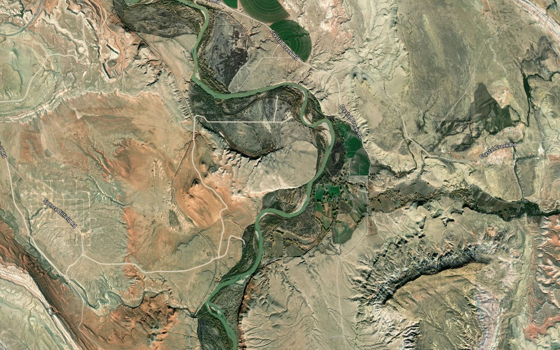 Satellite map of the Alkali Creek