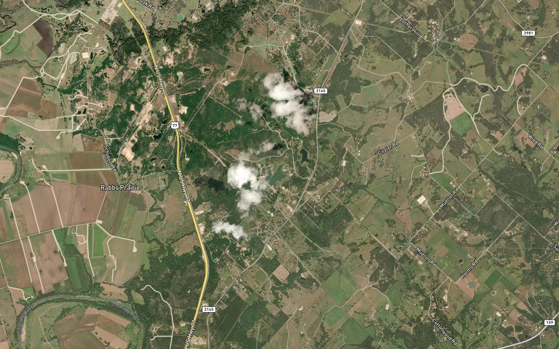 Satellite map of the Farmers Industries Lake