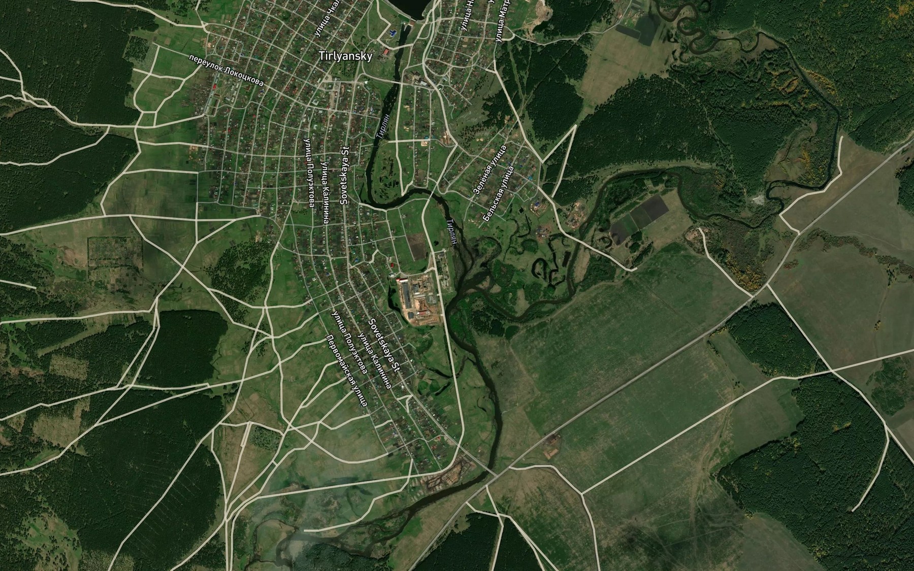 Satellite map of the Tirlyan