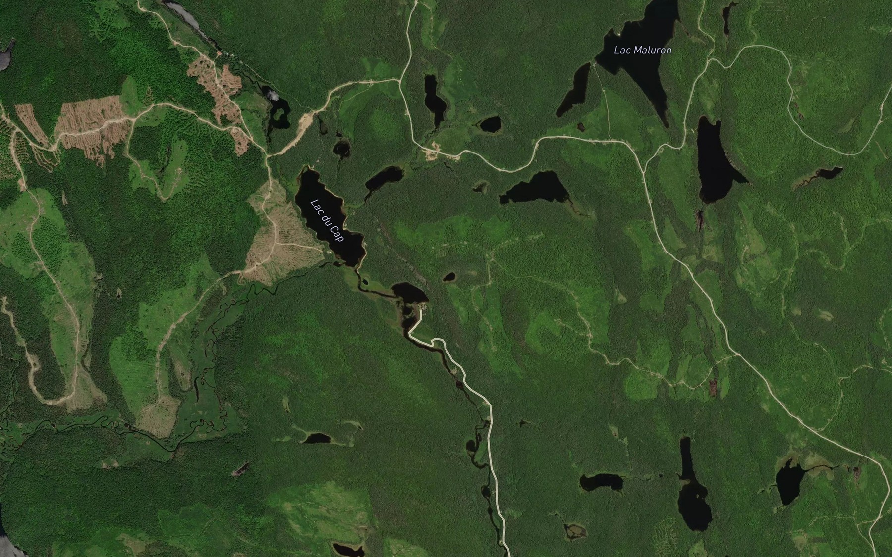 Satellite map of the Lac Nakina