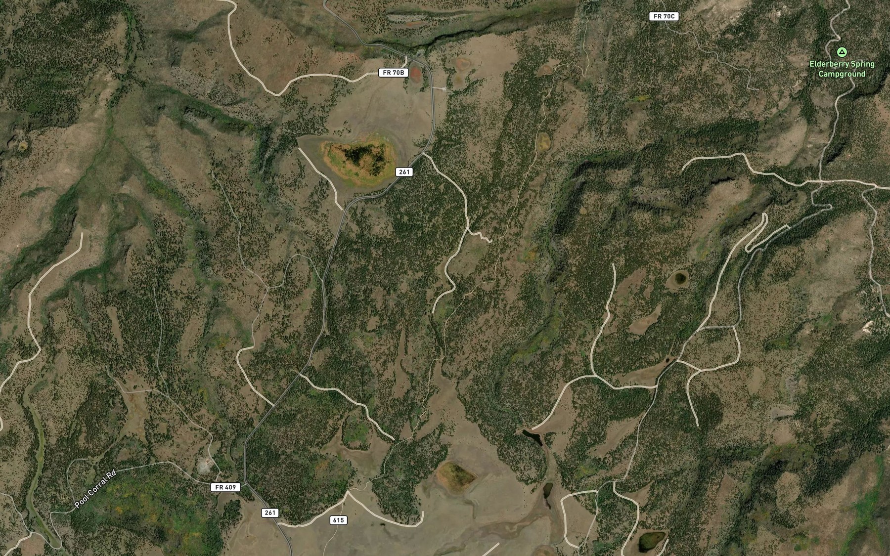 Satellite map of the Head Spring