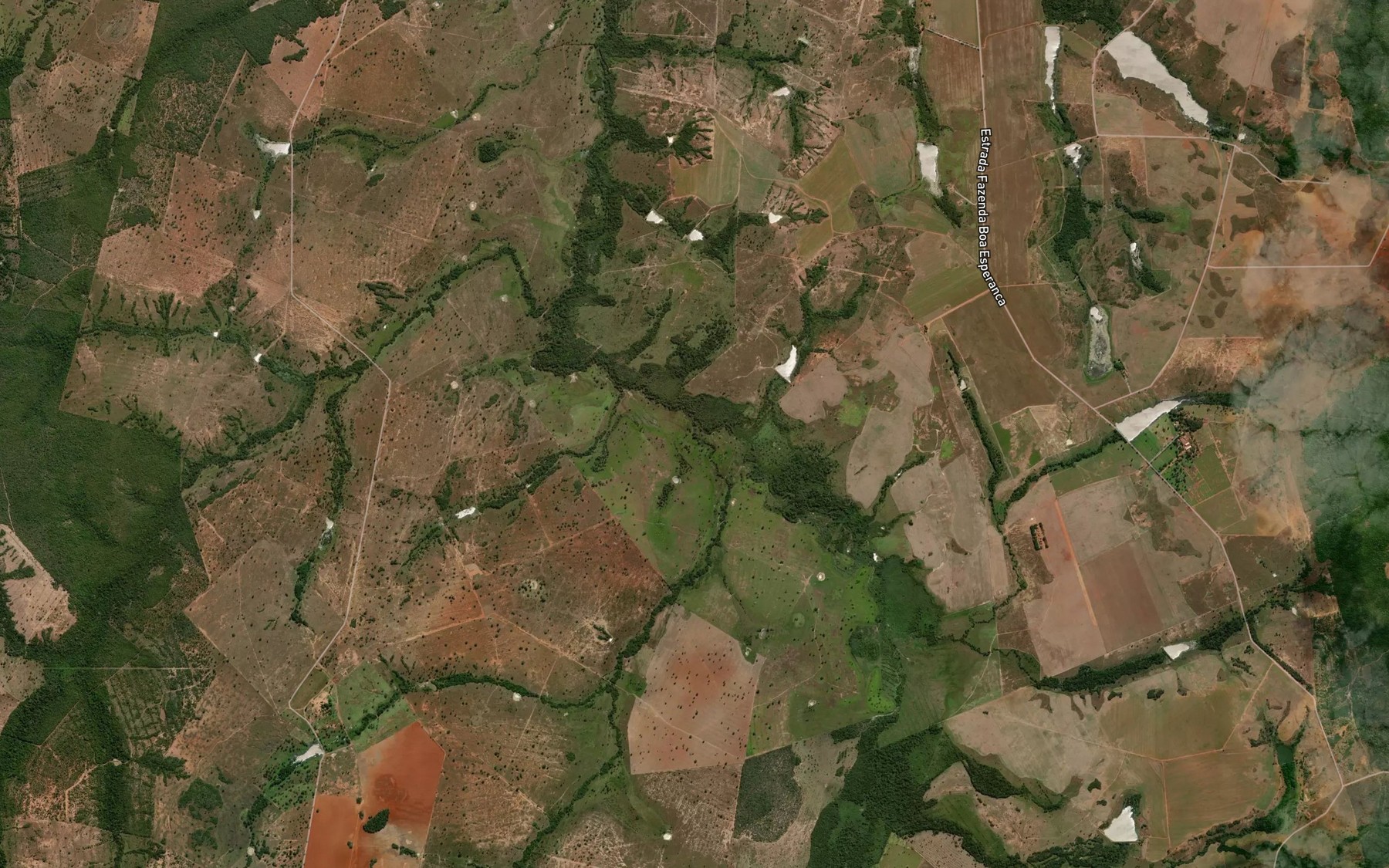 Satellite map of the Corrego Barroso
