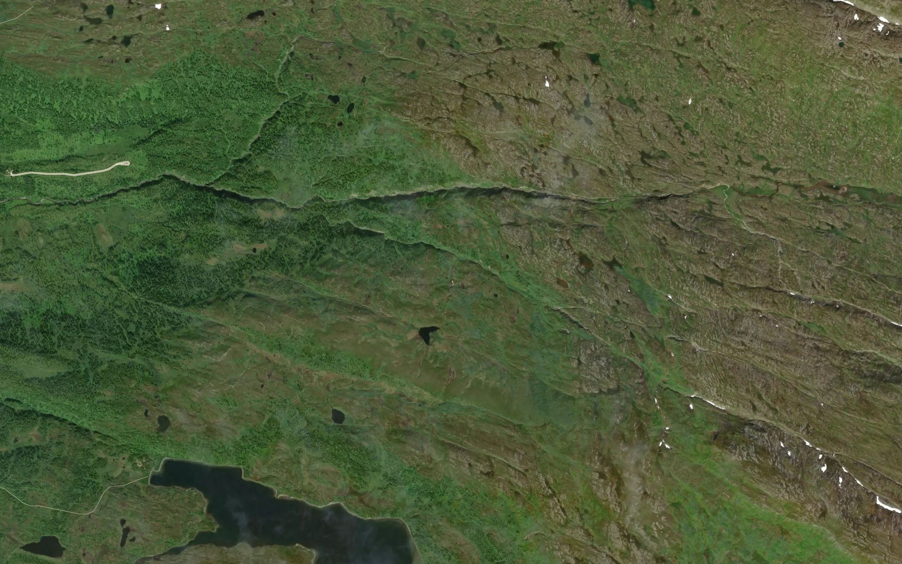 Satellite map of the Myggbekken