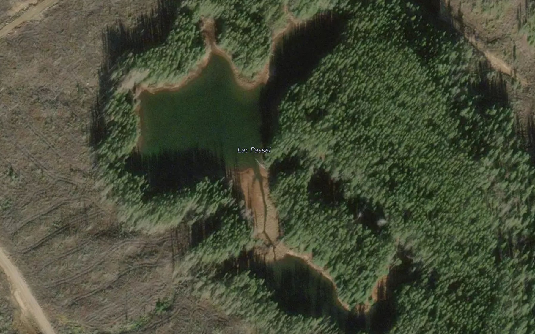 Satellite map of the Lac Passel