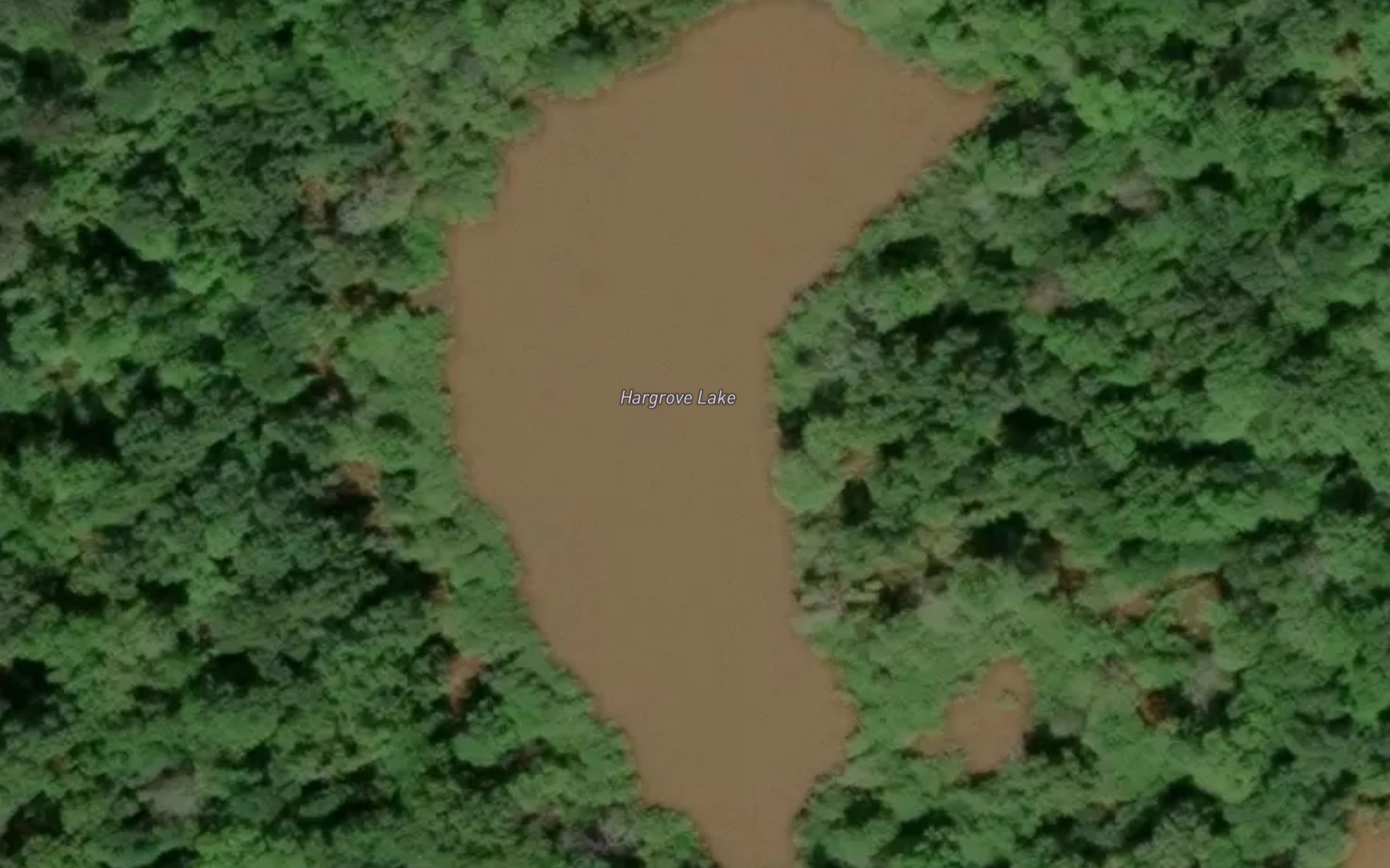 Satellite map of the Hargrove Lake