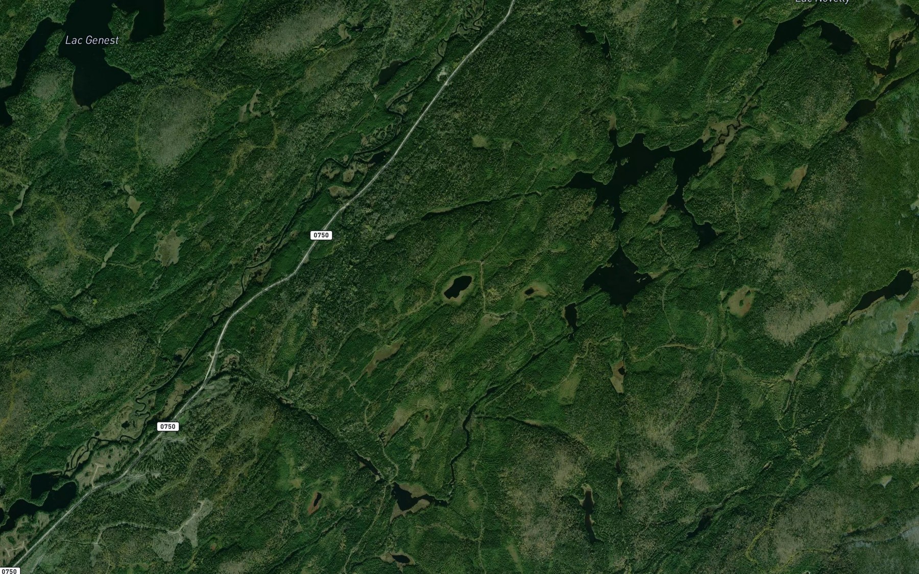 Satellite map of the Lac Rigolade