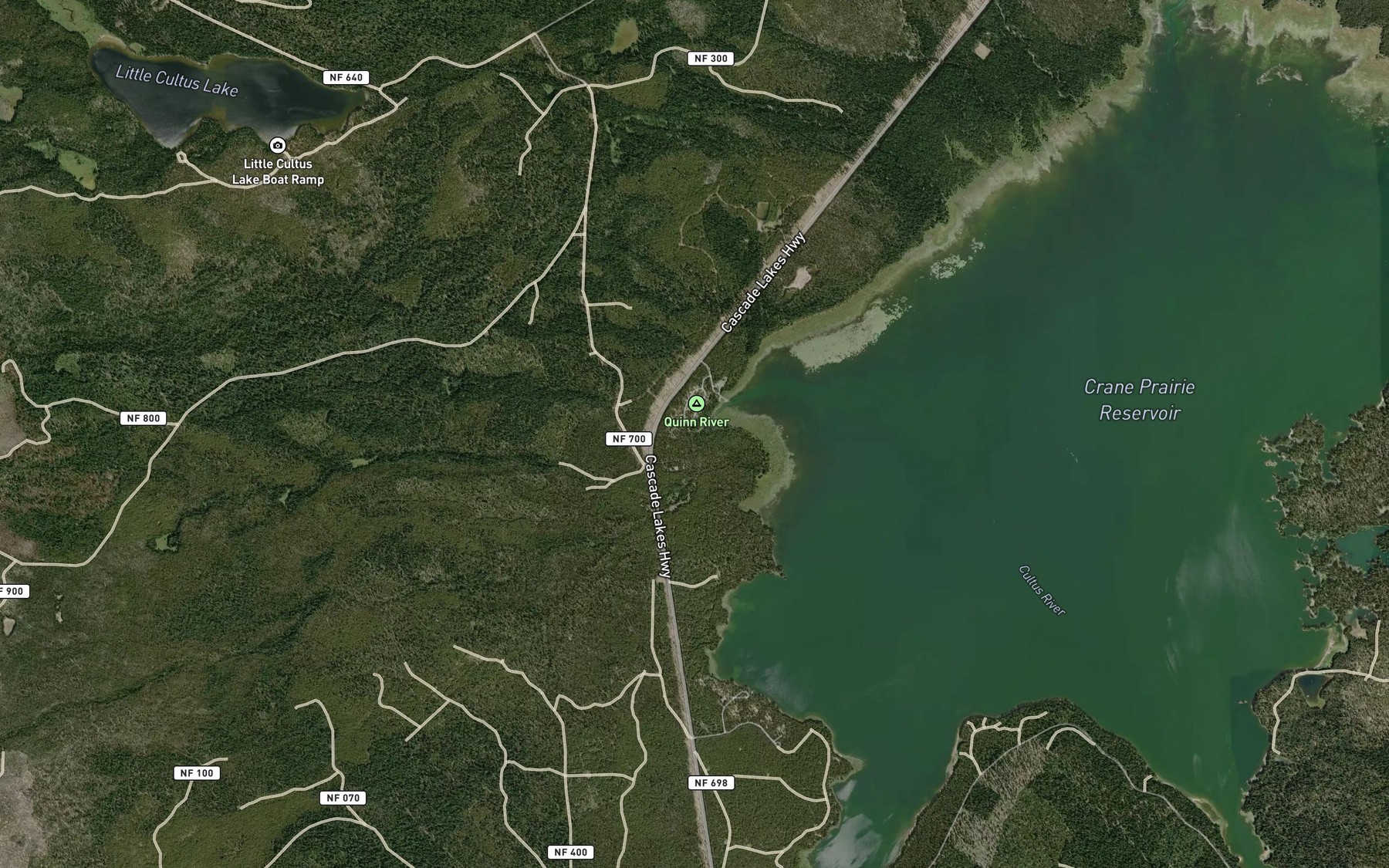 Satellite map of the Multiple Springs