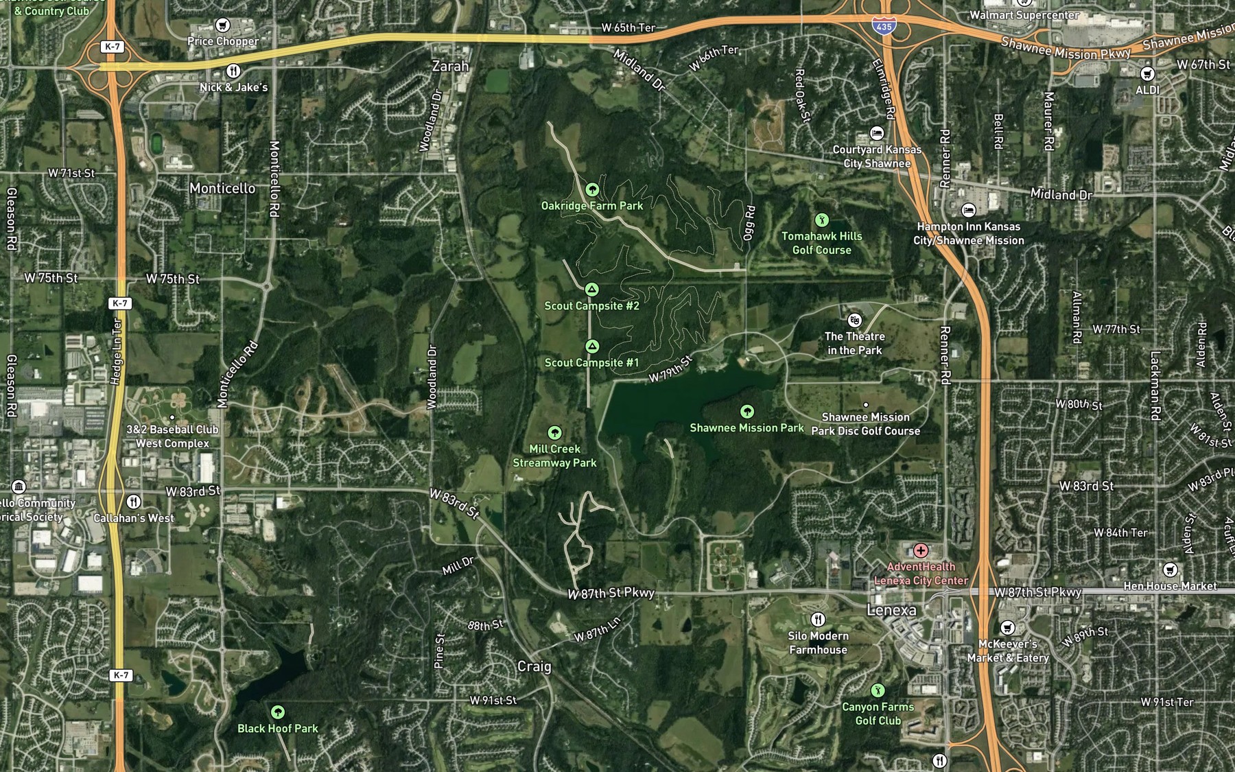 Satellite map of the Spot 2