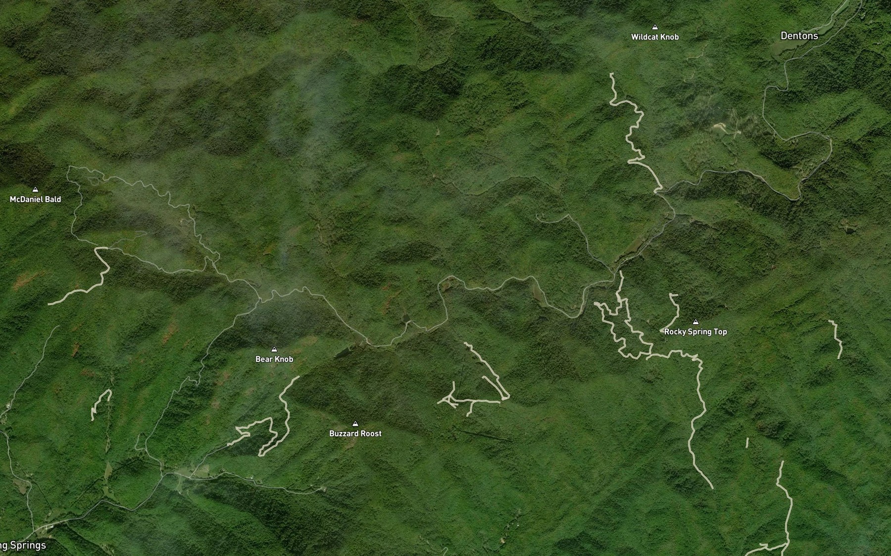 Satellite map of the Gumstock Branch