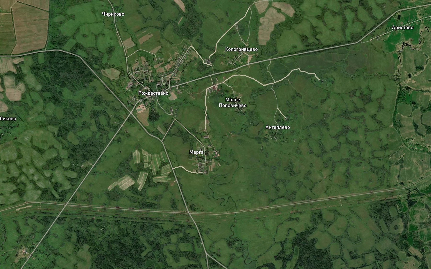 Satellite map of the Nerga
