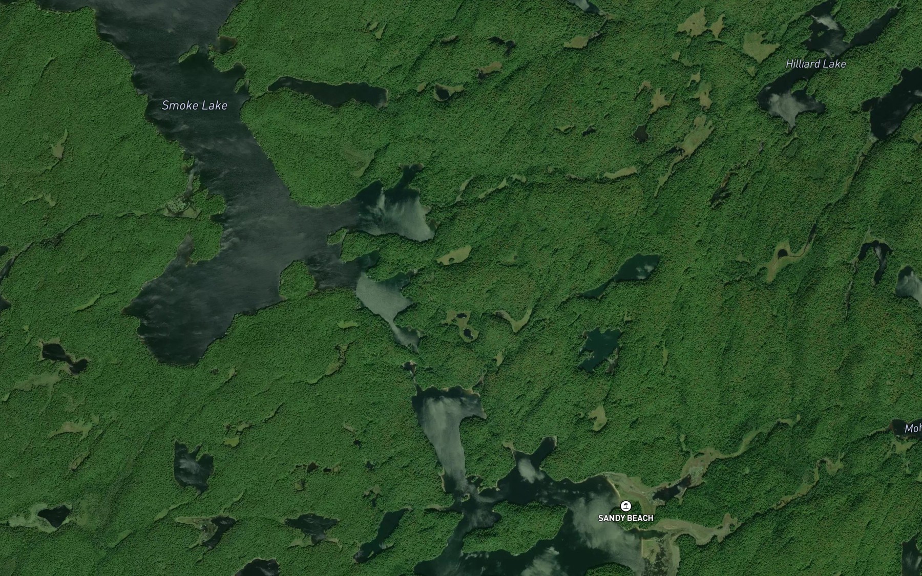 Satellite map of the Midget Creek
