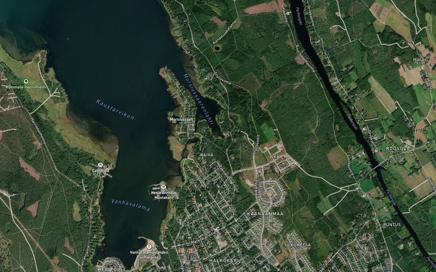 Satellite map of the Vikaviken