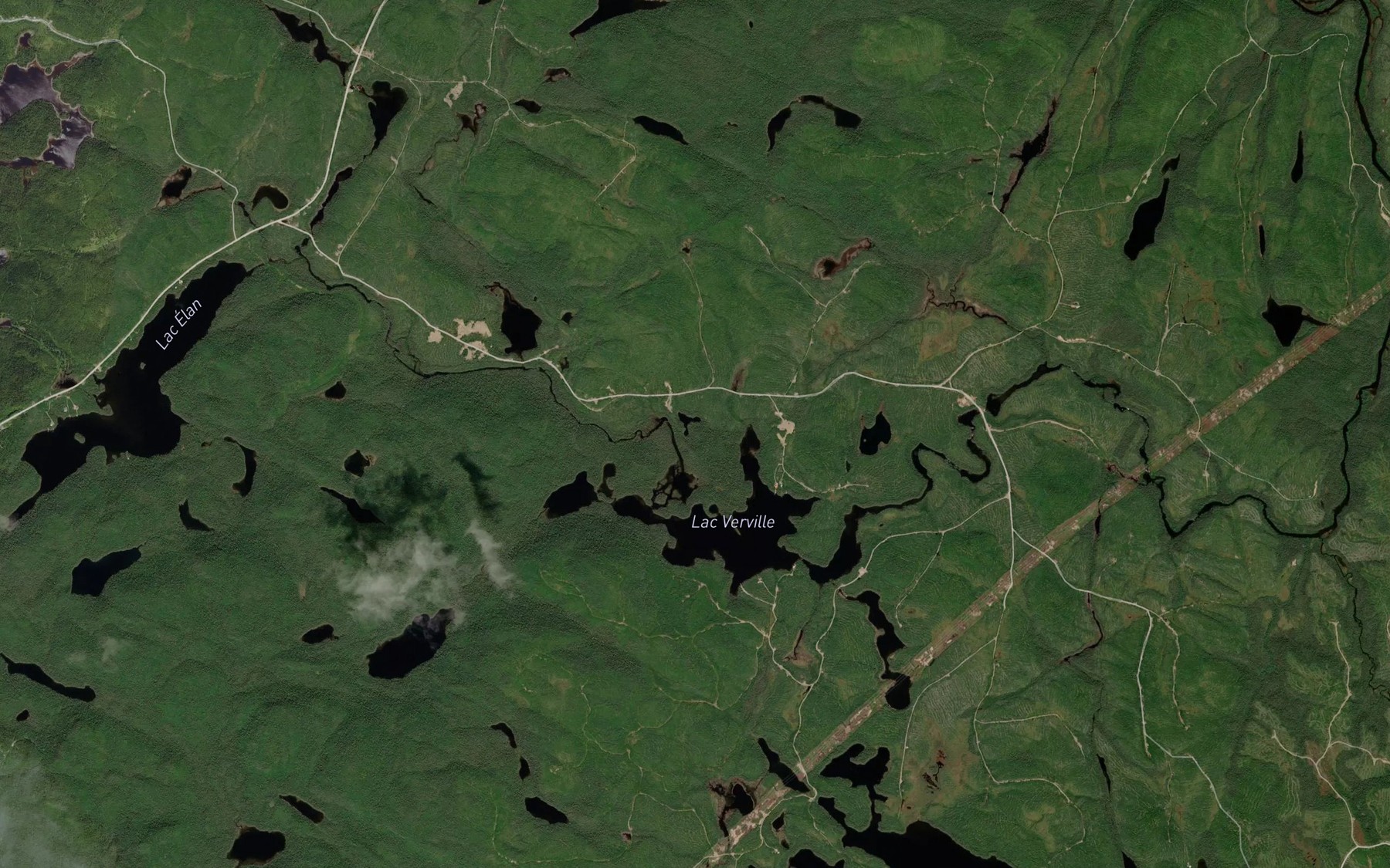 Satellite map of the Lac du Colibri