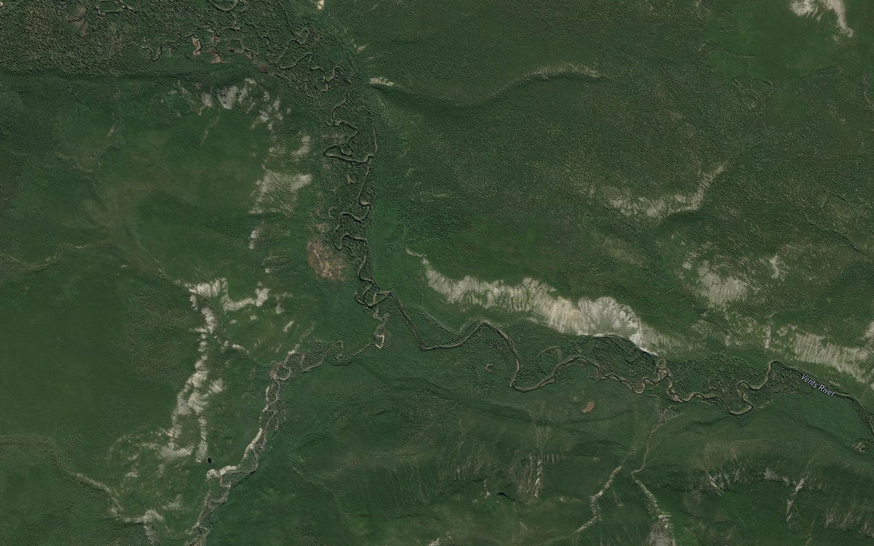 Satellite map of the Berg Creek