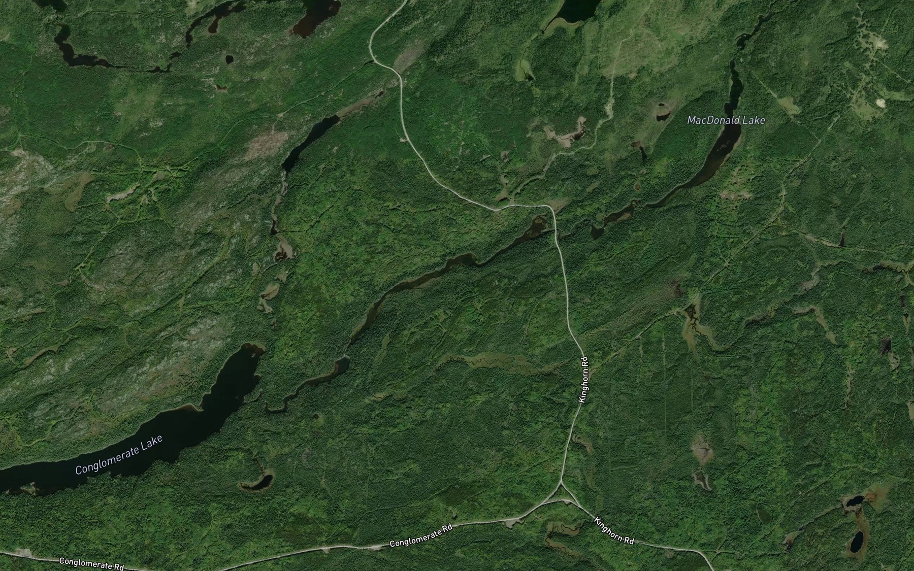 Satellite map of the Con Creek