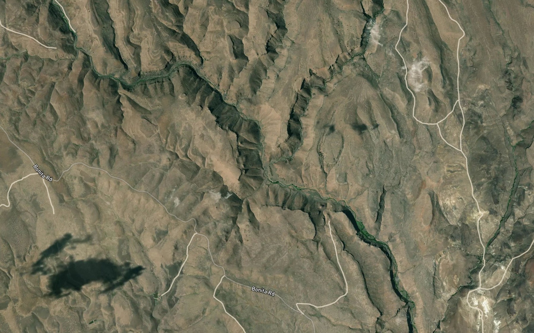 Satellite map of the Deep Creek