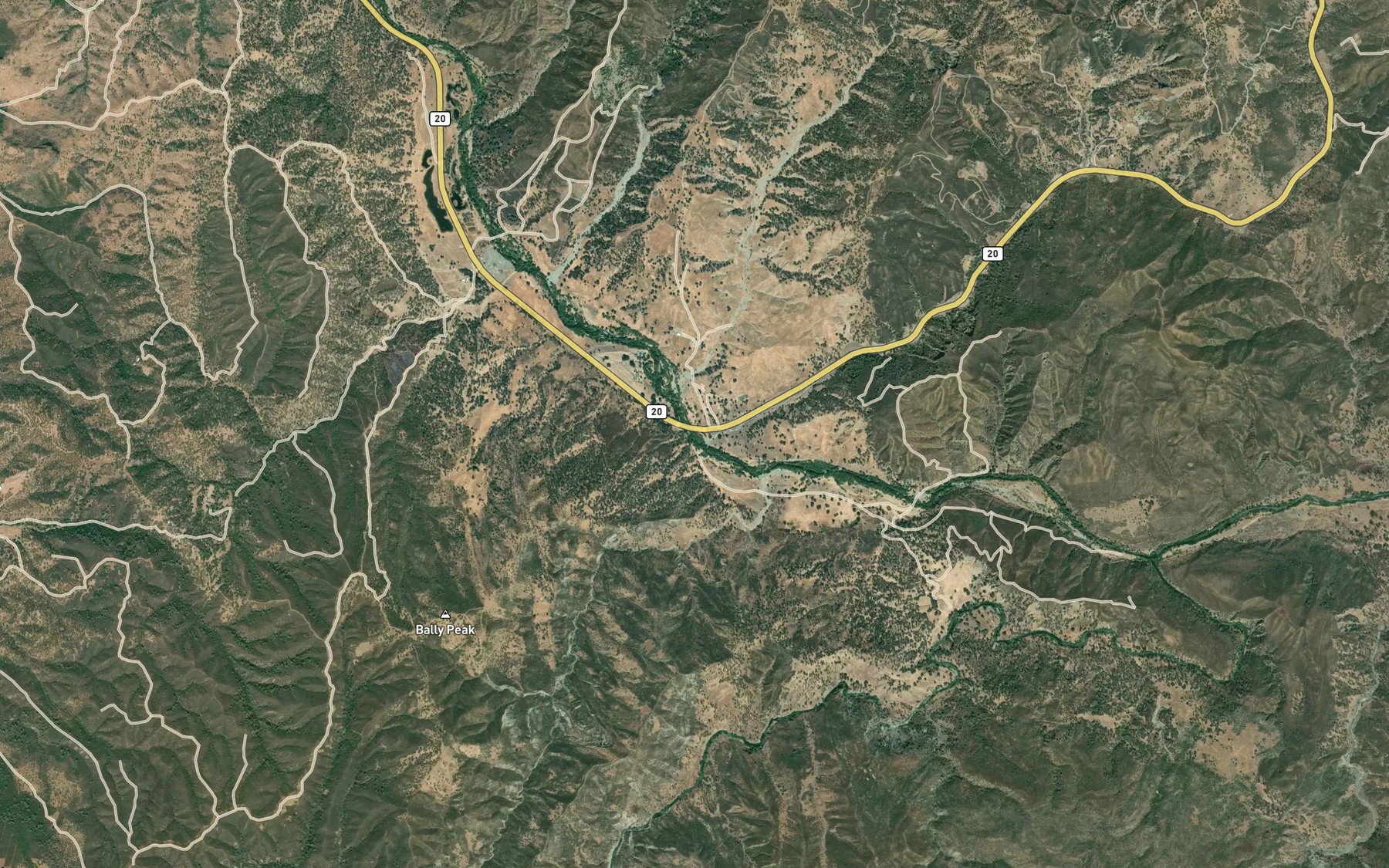 Satellite map of the Middle Creek