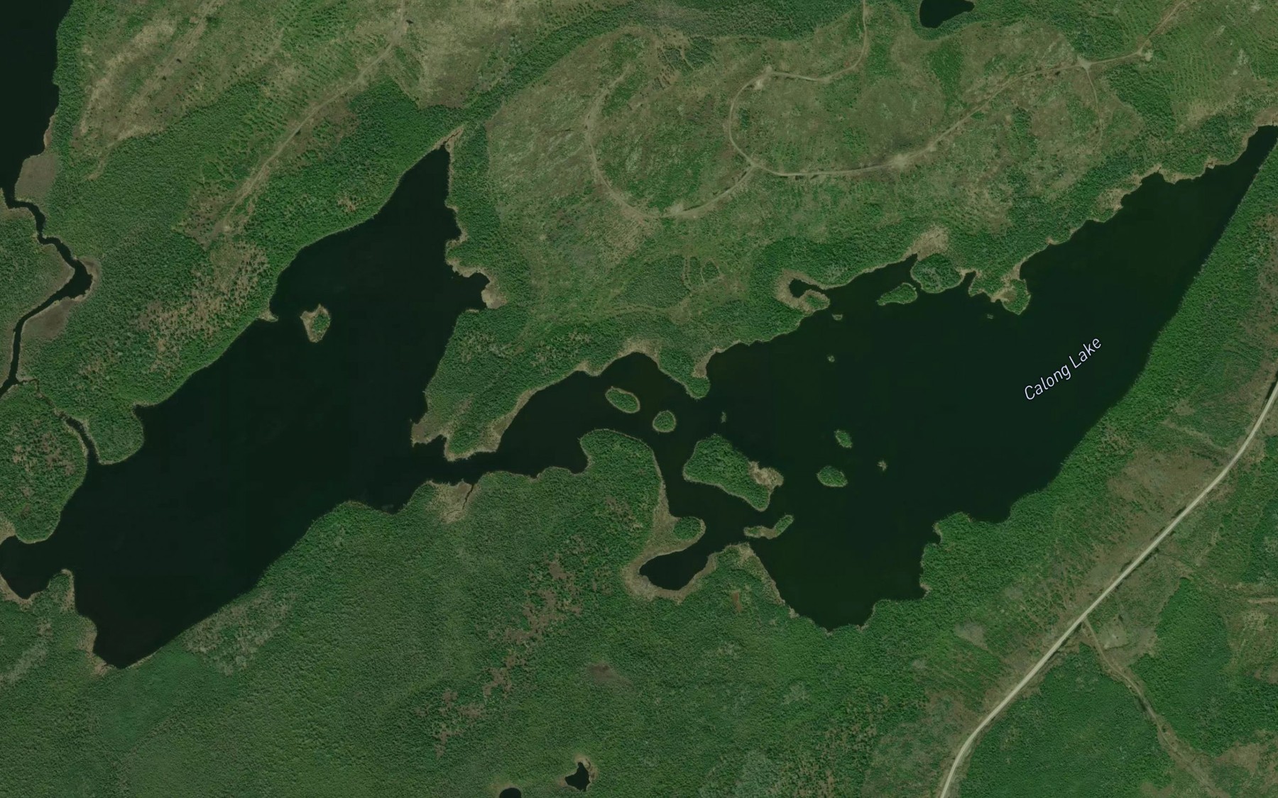 Satellite map of the Calong Lake