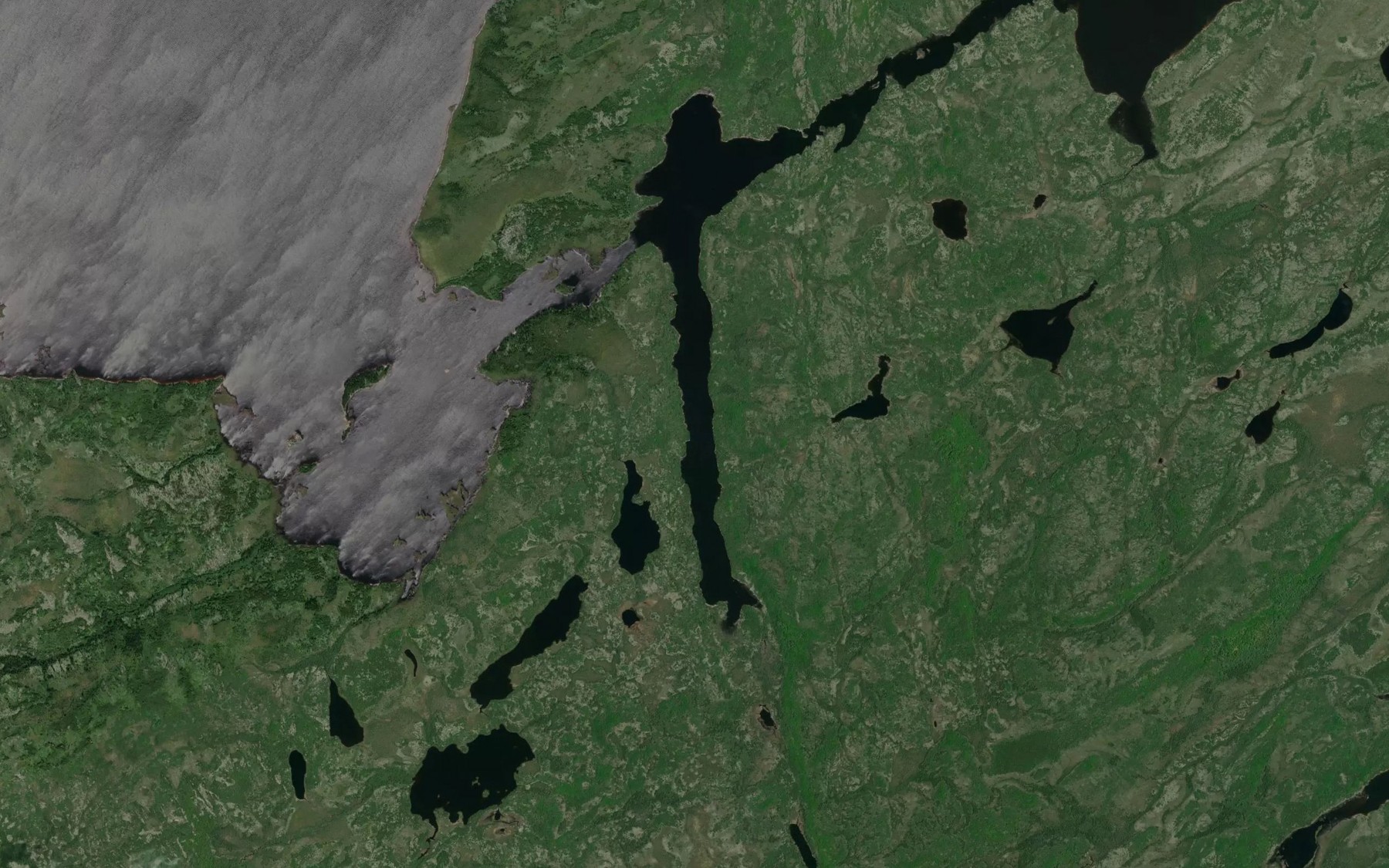 Satellite map of the Baie Kasakwapechikamach