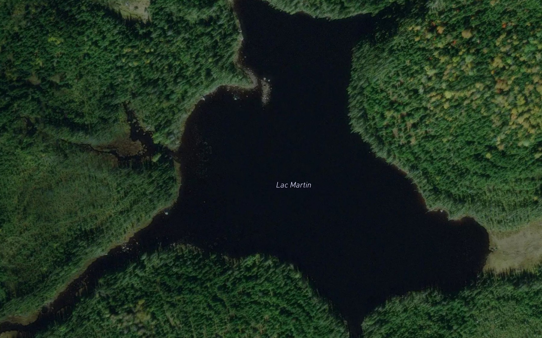 Satellite map of the Lac Martin