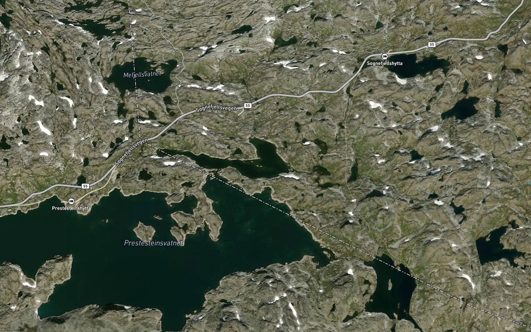 Satellite map of the Sleivi