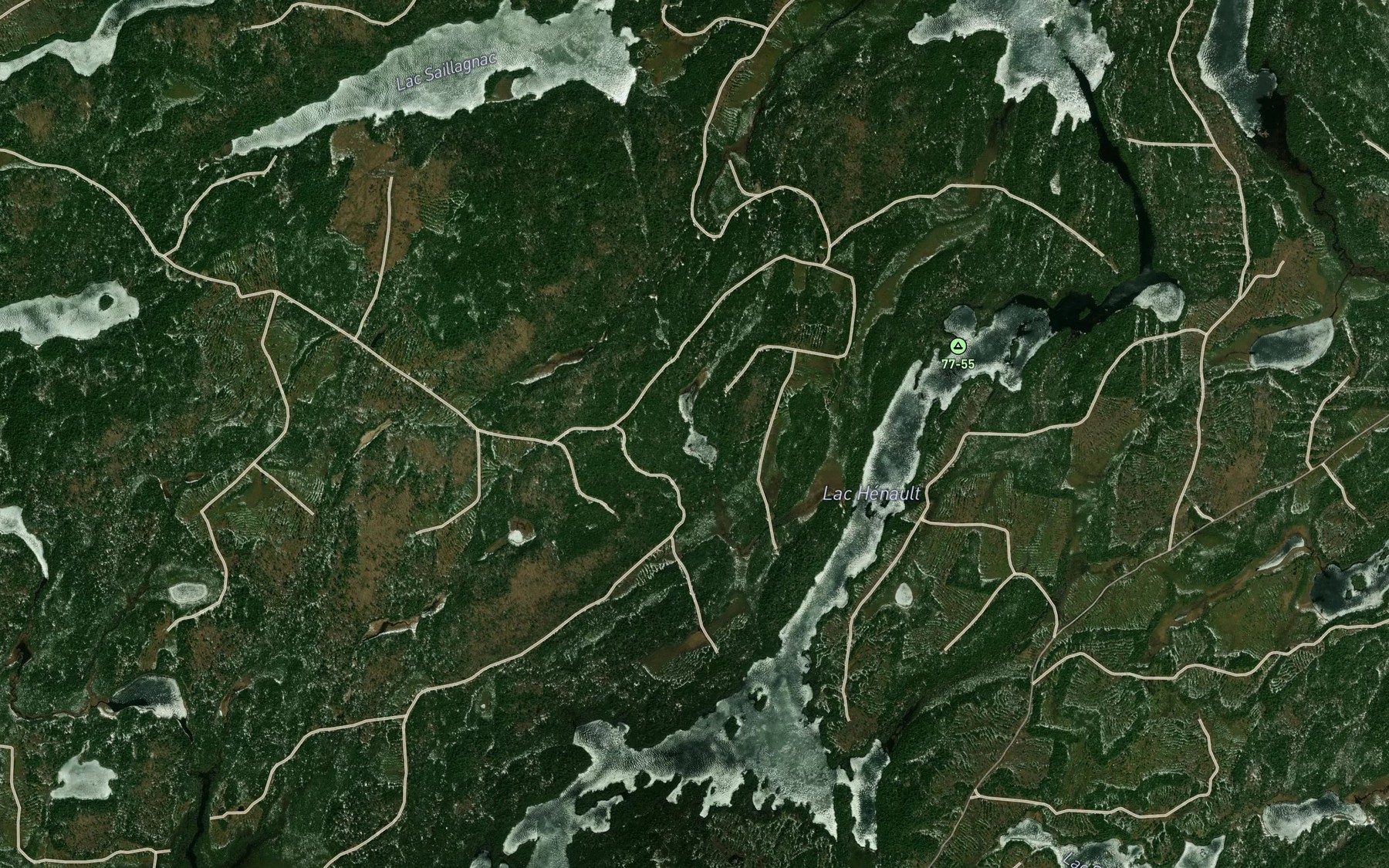 Satellite map of the Lac Obterre