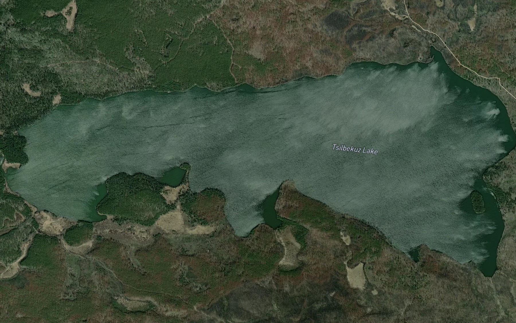 Satellite map of the Tsilbekuz Lake