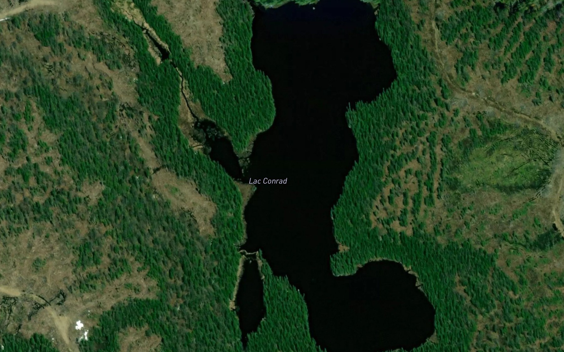 Satellite map of the Lac Conrad