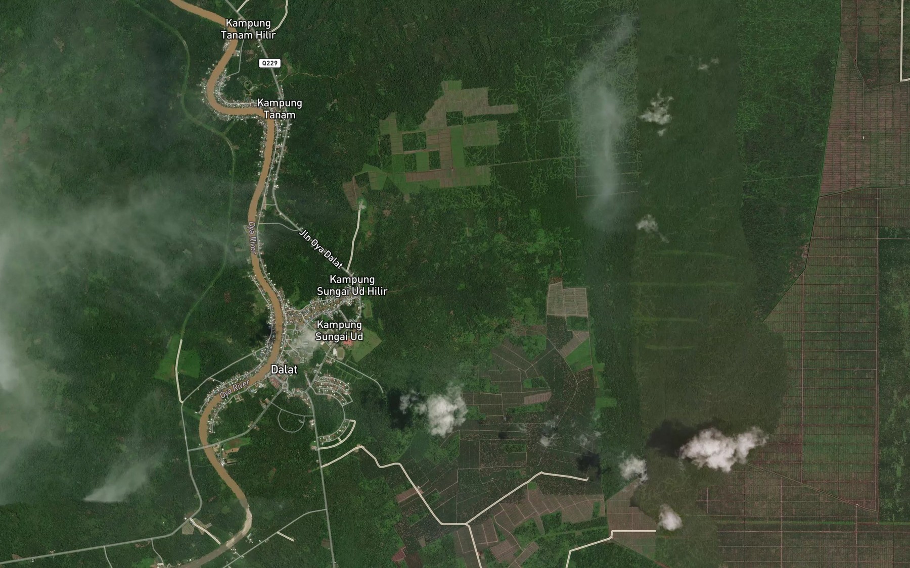 Satellite map of the Sungai Datan