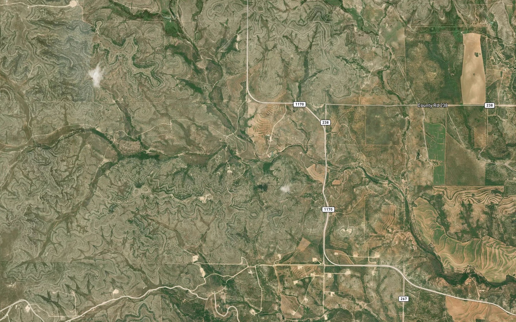 Satellite map of the Wilson Creek