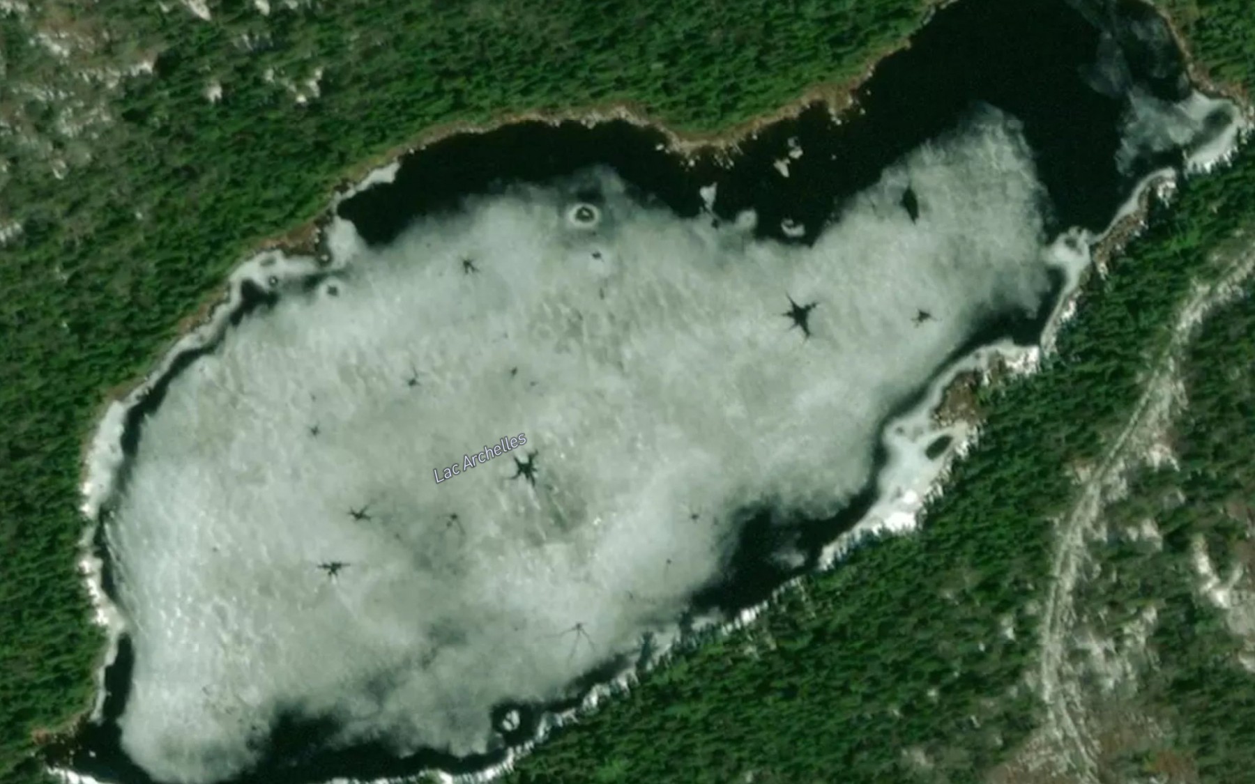 Satellite map of the Lac Archelles