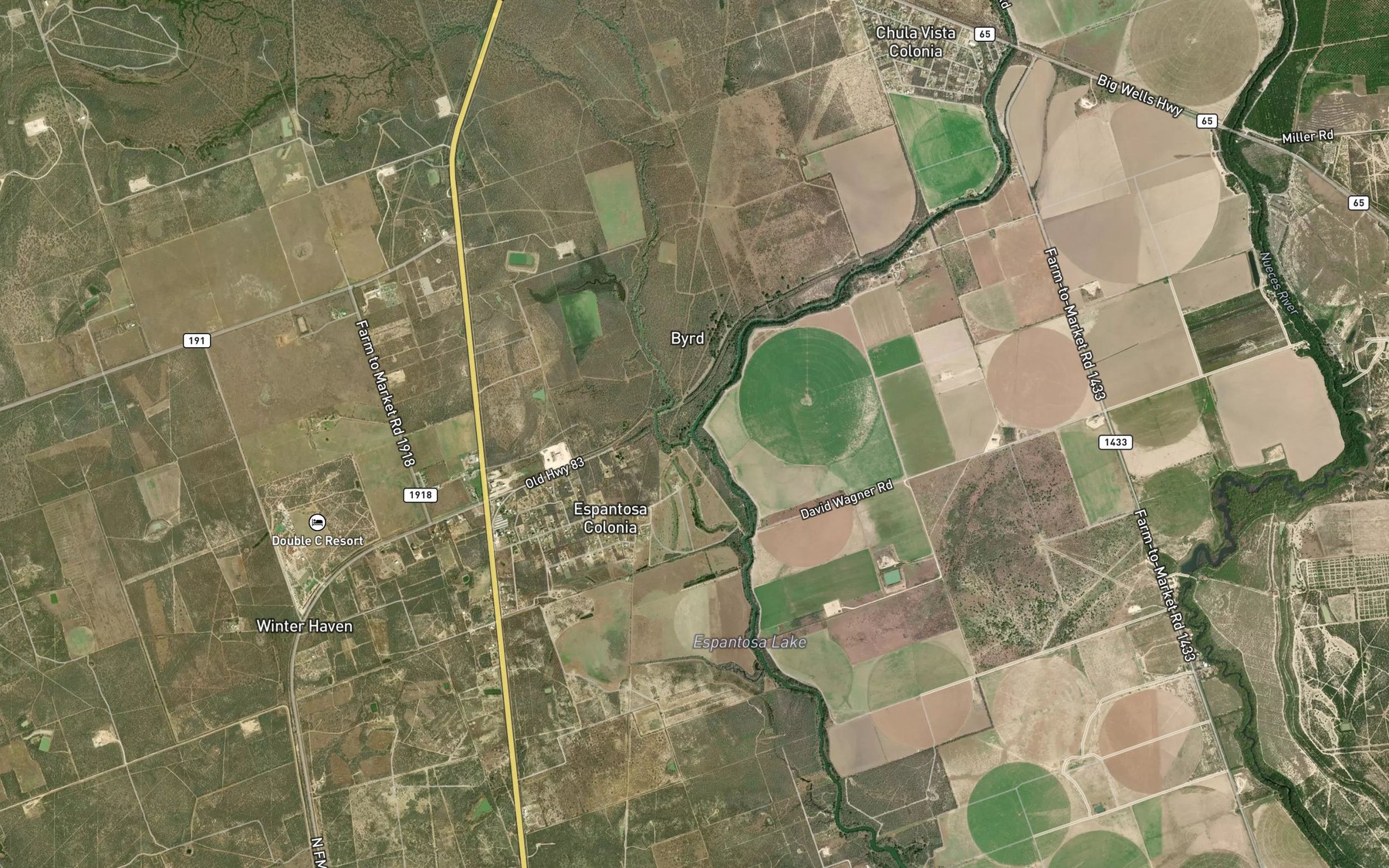 Satellite map of the Turkey Creek