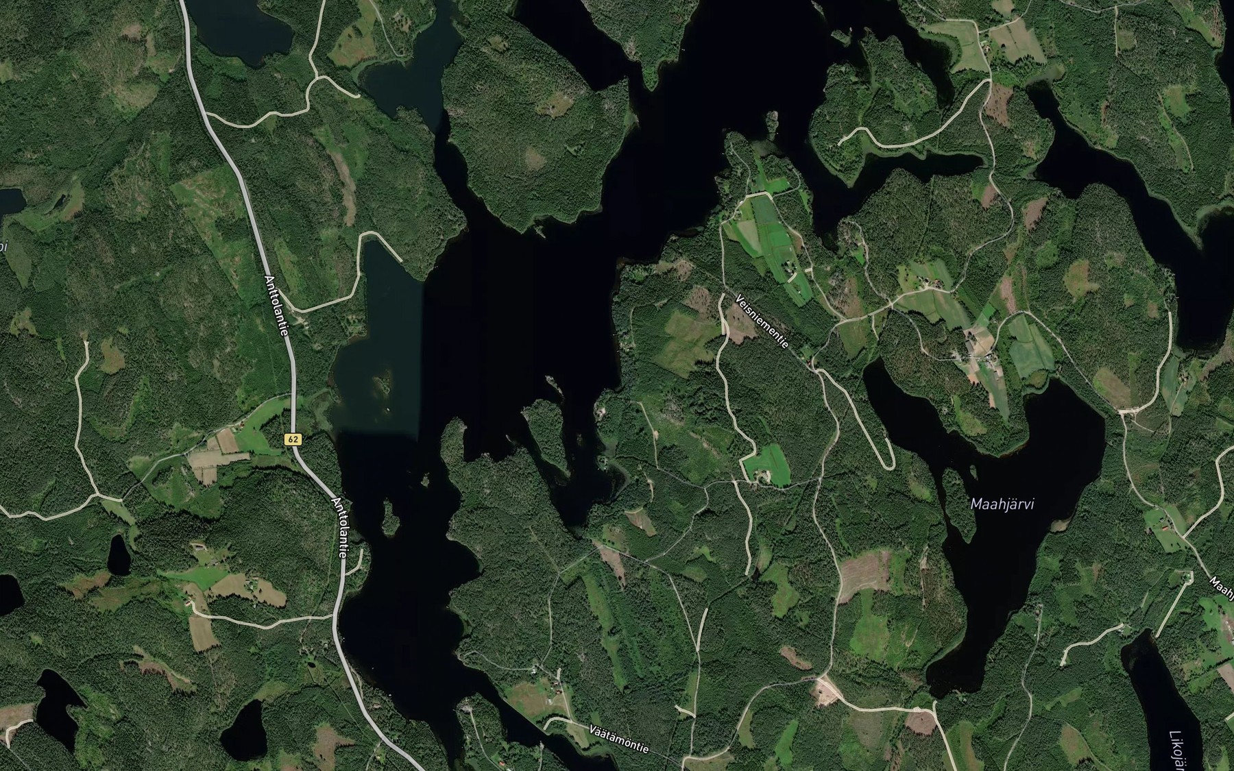 Satellite map of the Hiekkalahti