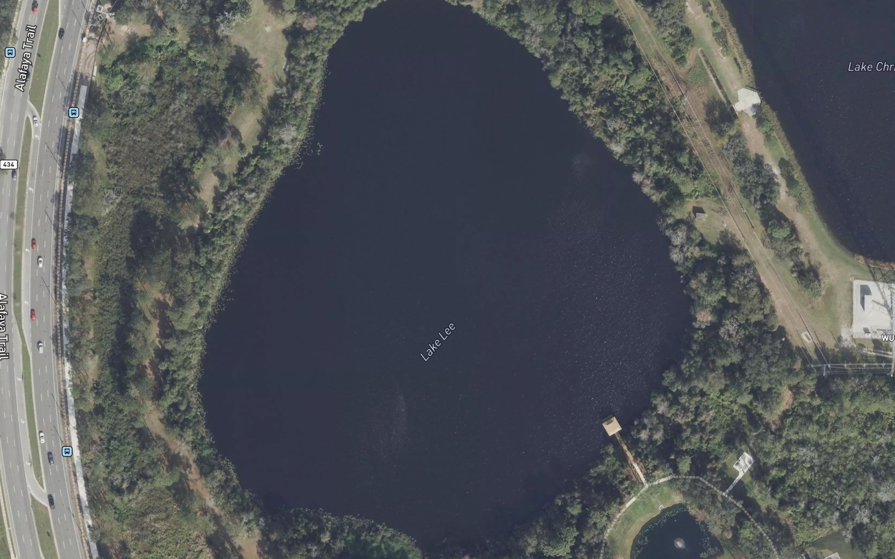 Satellite map of the Lake Lee