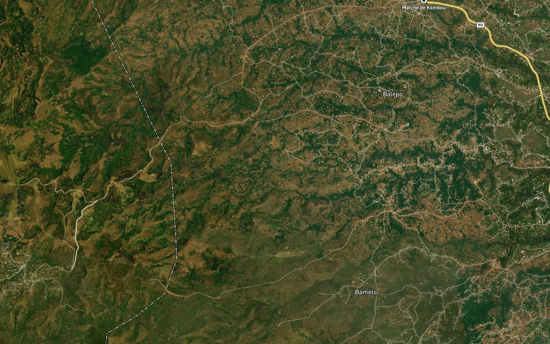 Satellite map of the Tchi-Ngnyon