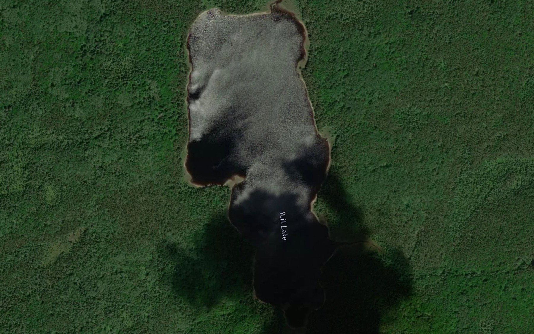 Satellite map of the Yuill Lake