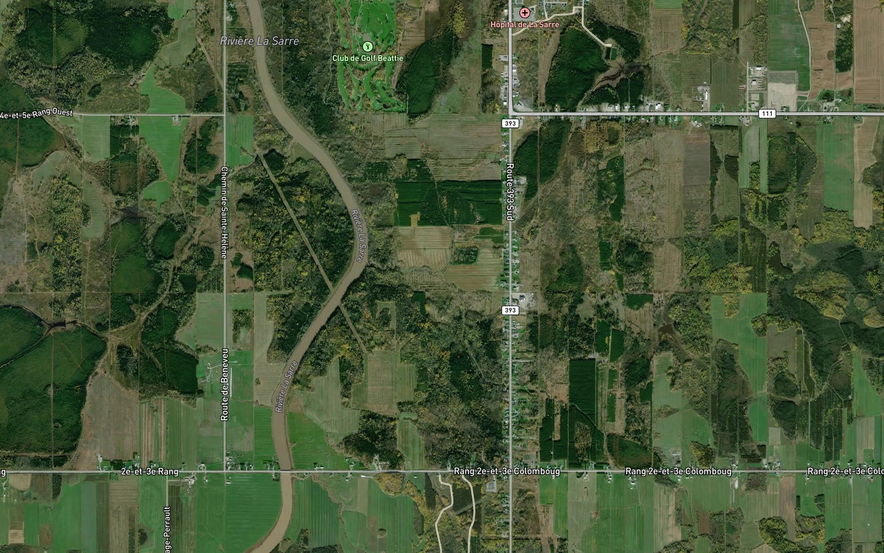 Satellite map of the Cours d'eau Jean-Marie