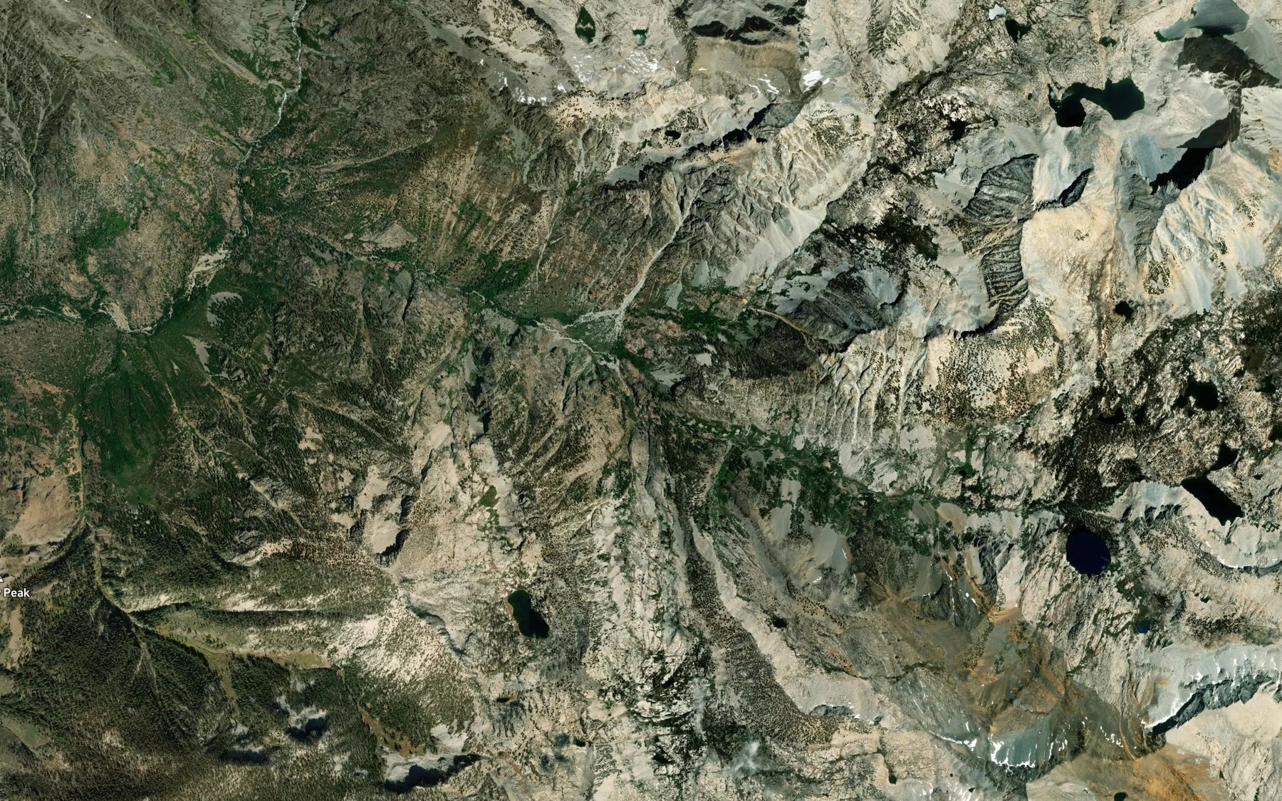 Satellite map of the South Fork Cartridge Creek