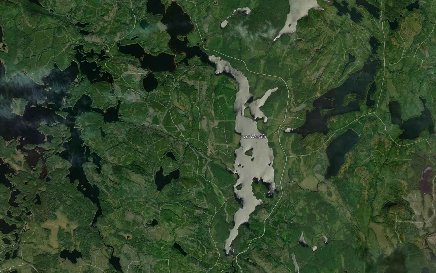 Satellite map of the Lac Nemio