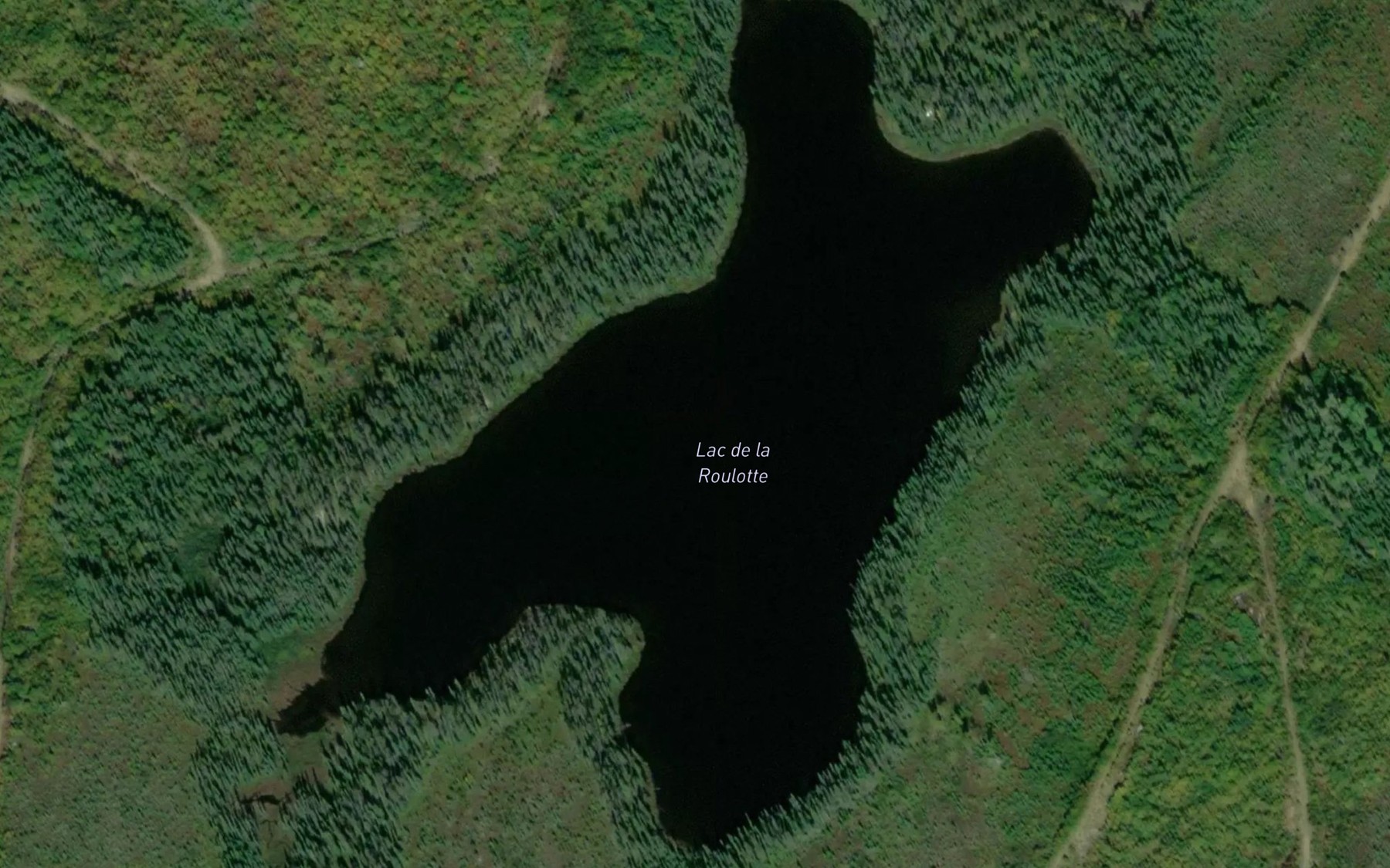 Satellite map of the Lac de la Roulotte